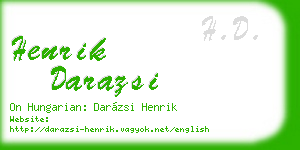 henrik darazsi business card